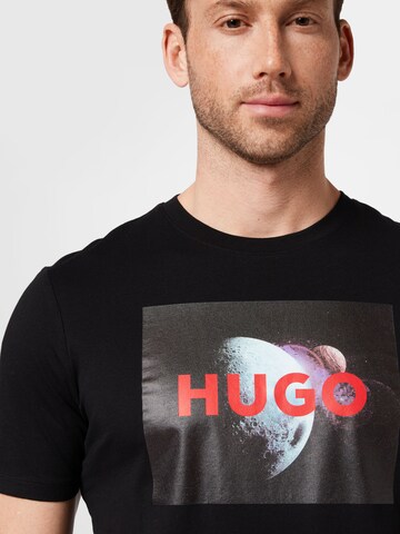 HUGO T-Shirt 'Dupiter' in Schwarz