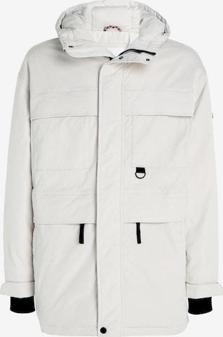 Parka mi-saison Tommy Jeans en blanc : devant