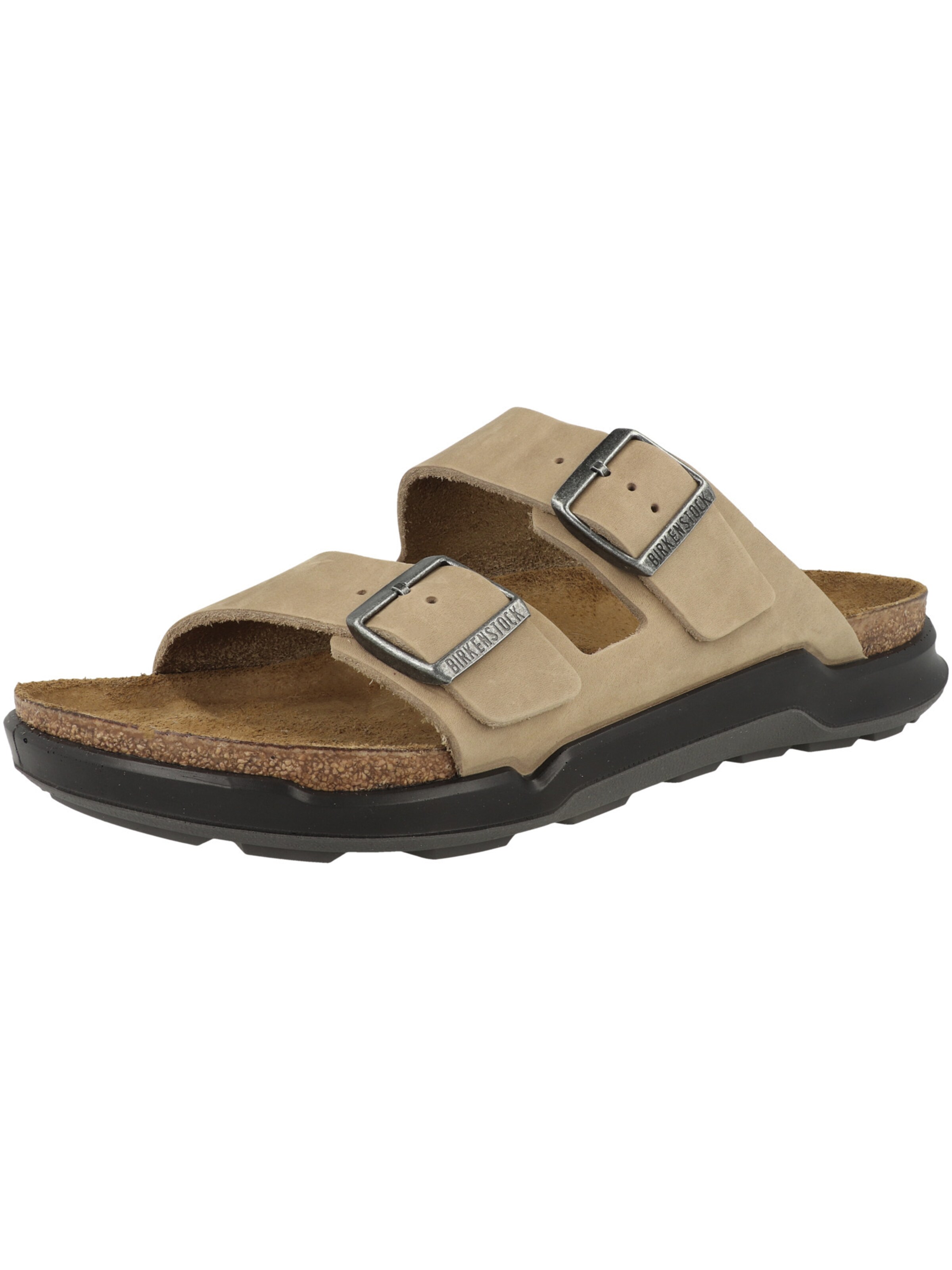 BIRKENSTOCK - Sapato aberto 'Arizona' em bege: frente