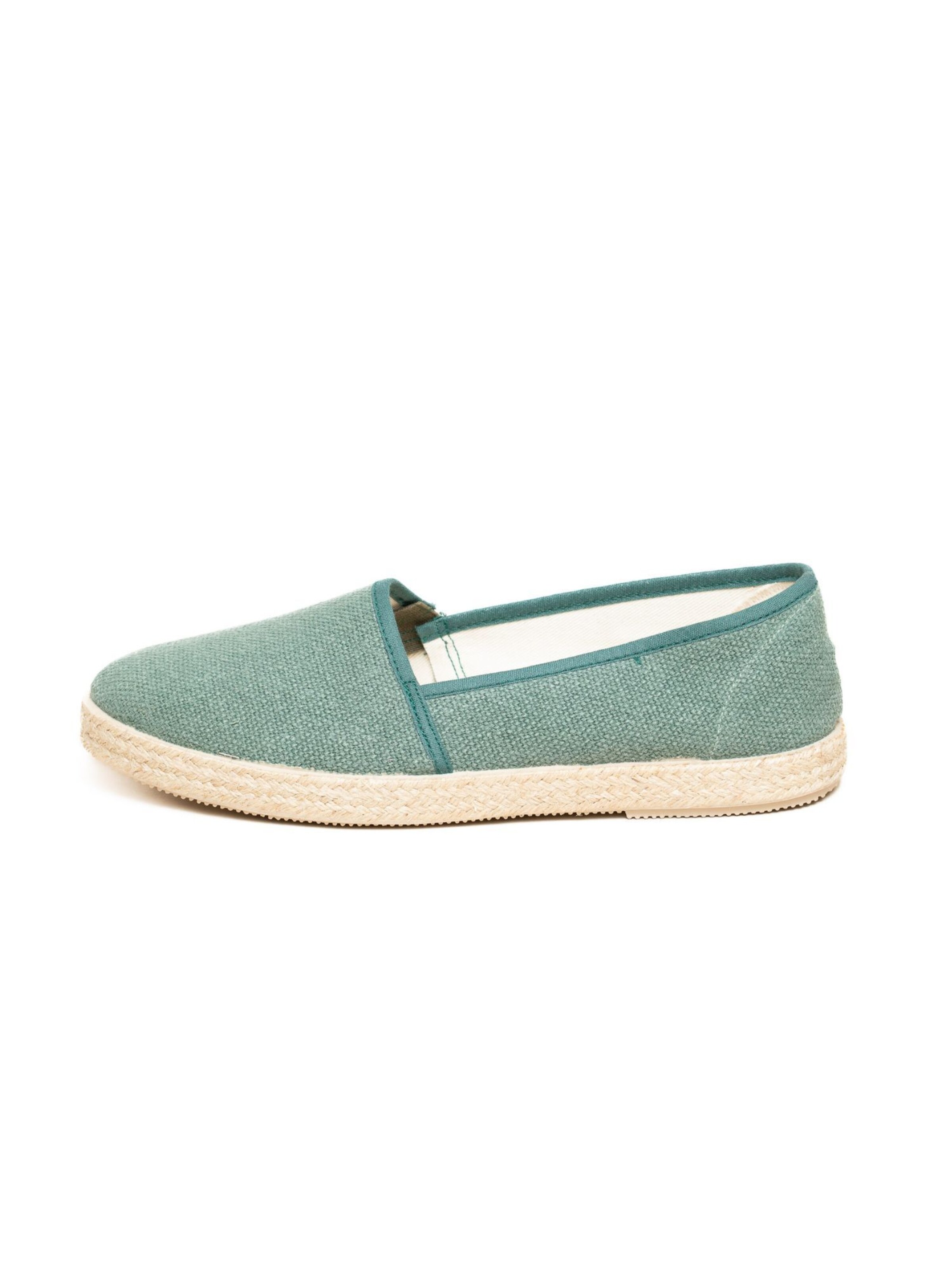 Gottstein Espadrilles 'Espadrille Camping Linen uni V' in Green