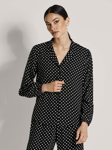 Chemisier MADELEINE en noir : devant