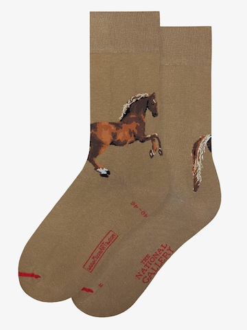 MuseARTa Socken 'George Stubbs - Whistlejacket' in Braun: Vorderseite