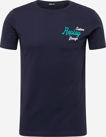 REPLAY Shirt in Blauw: voorkant