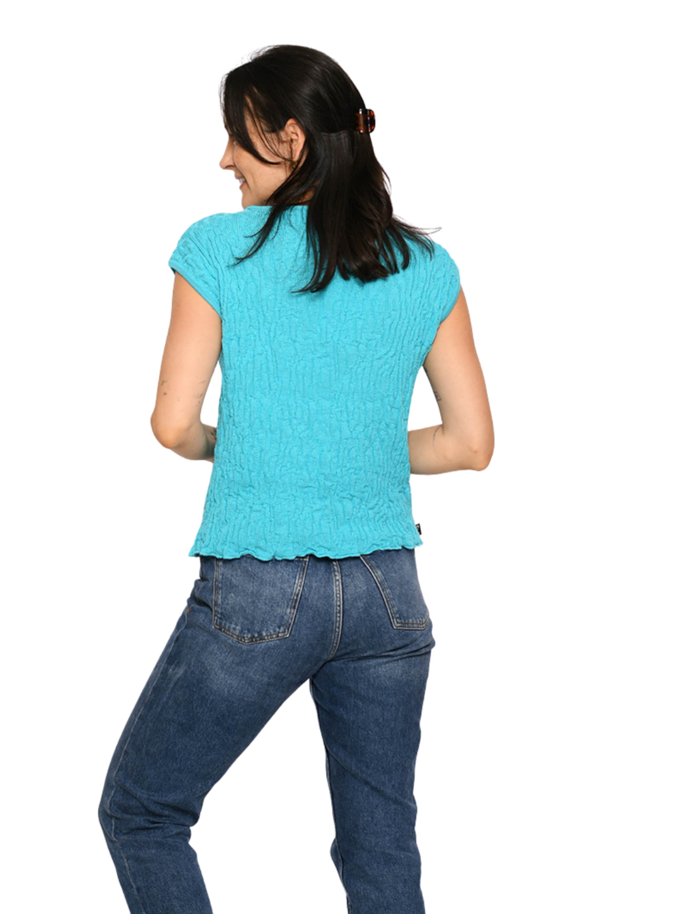 Süel knitwear Sticktop 'Wrinkled Texture'‌‌‌‌ in Blau