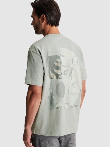 CAST IRON Paita 'T-shirt in jersey with off-placed logo' värissä harmaa: etupuoli