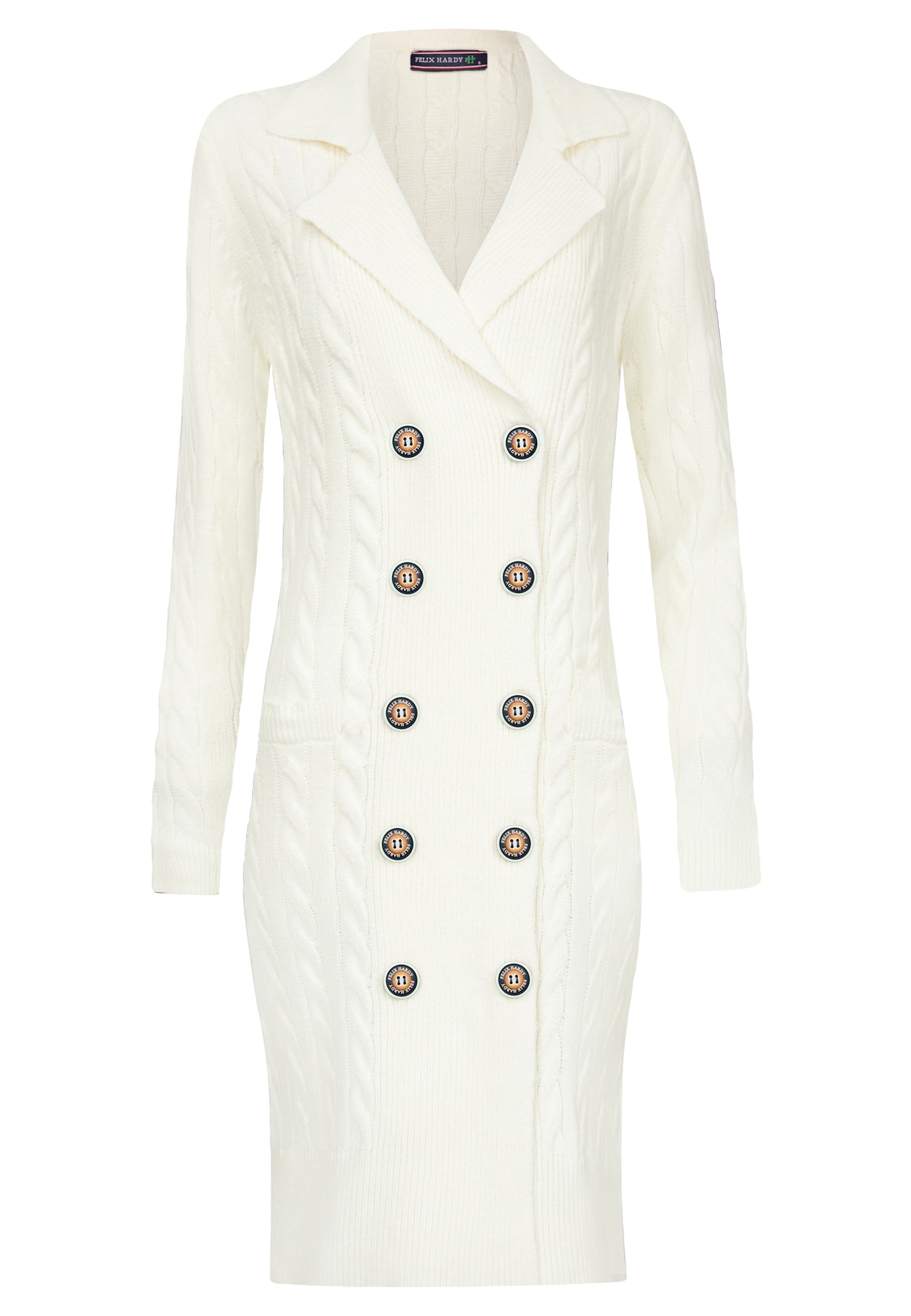 Felix Hardy Úpletové šaty – bílá: přední strana