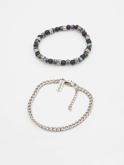 Braccialetto Pull&Bear di colore blu / nero / argento, Visualizzazione prodotti