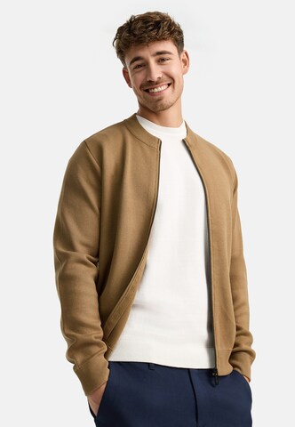 INDICODE JEANS Knit cardigan 'Laos' in Brown: front
