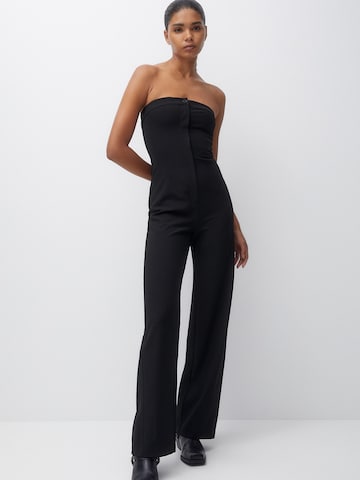 Pull&Bear Jumpsuit in Zwart: voorkant