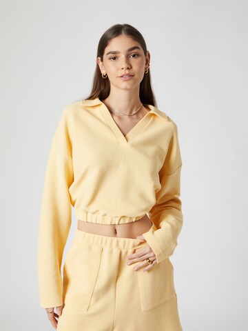 Sweat-shirt 'Linea' millane en jaune : devant