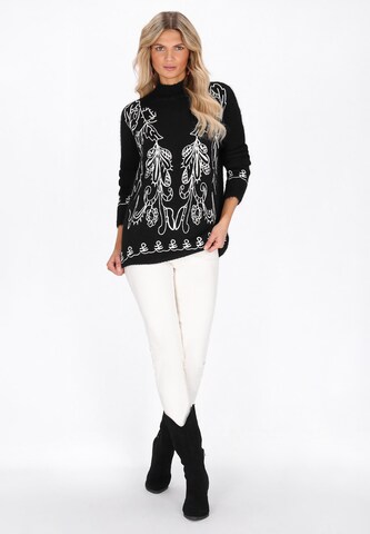 usha FESTIVAL Υπερμέγεθες πουλόβερ σε μαύρο