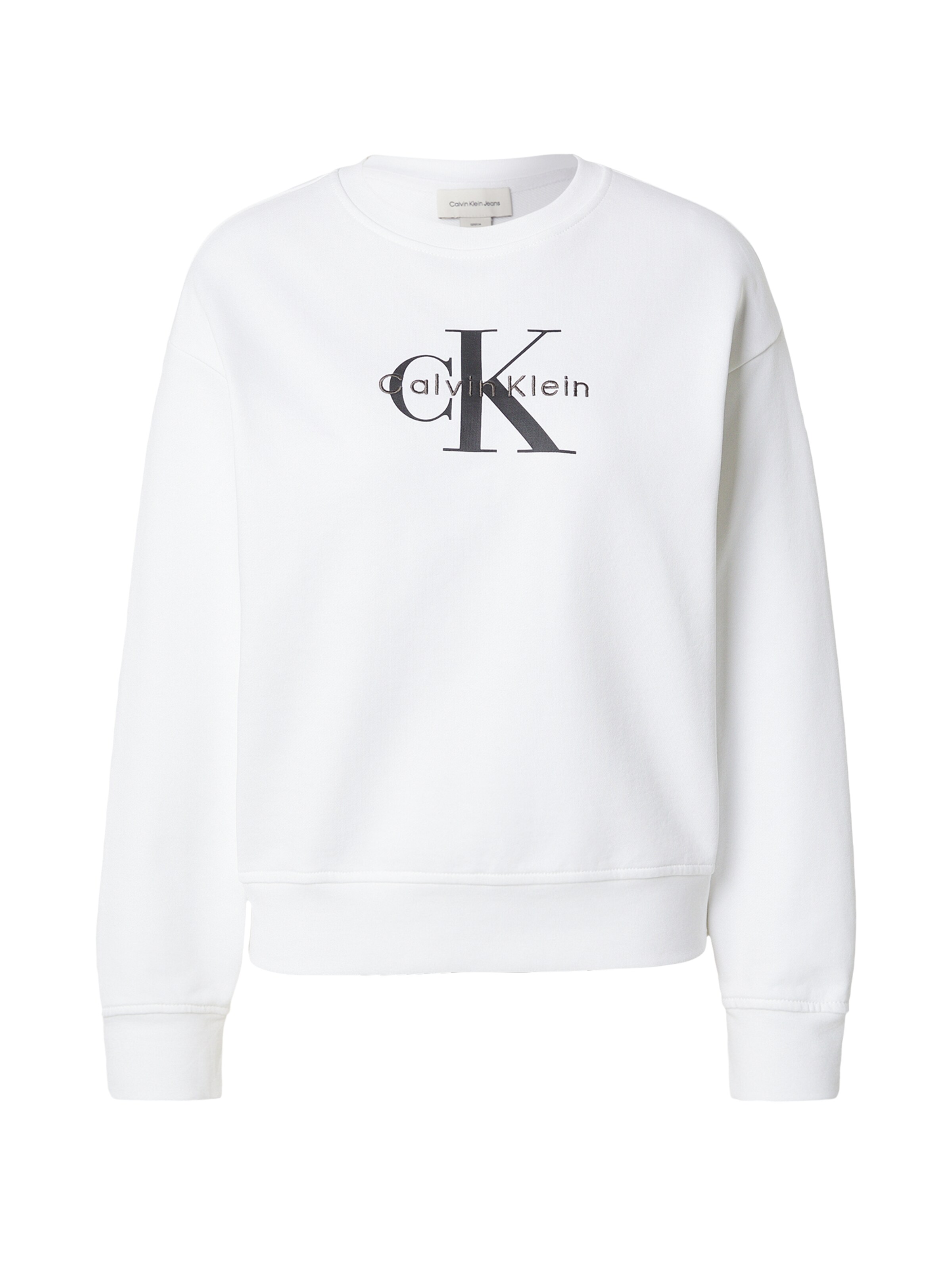 Calvin Klein Jeans Sweatshirt in White: front