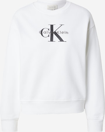 Calvin Klein Jeans Sweatshirt in White: front
