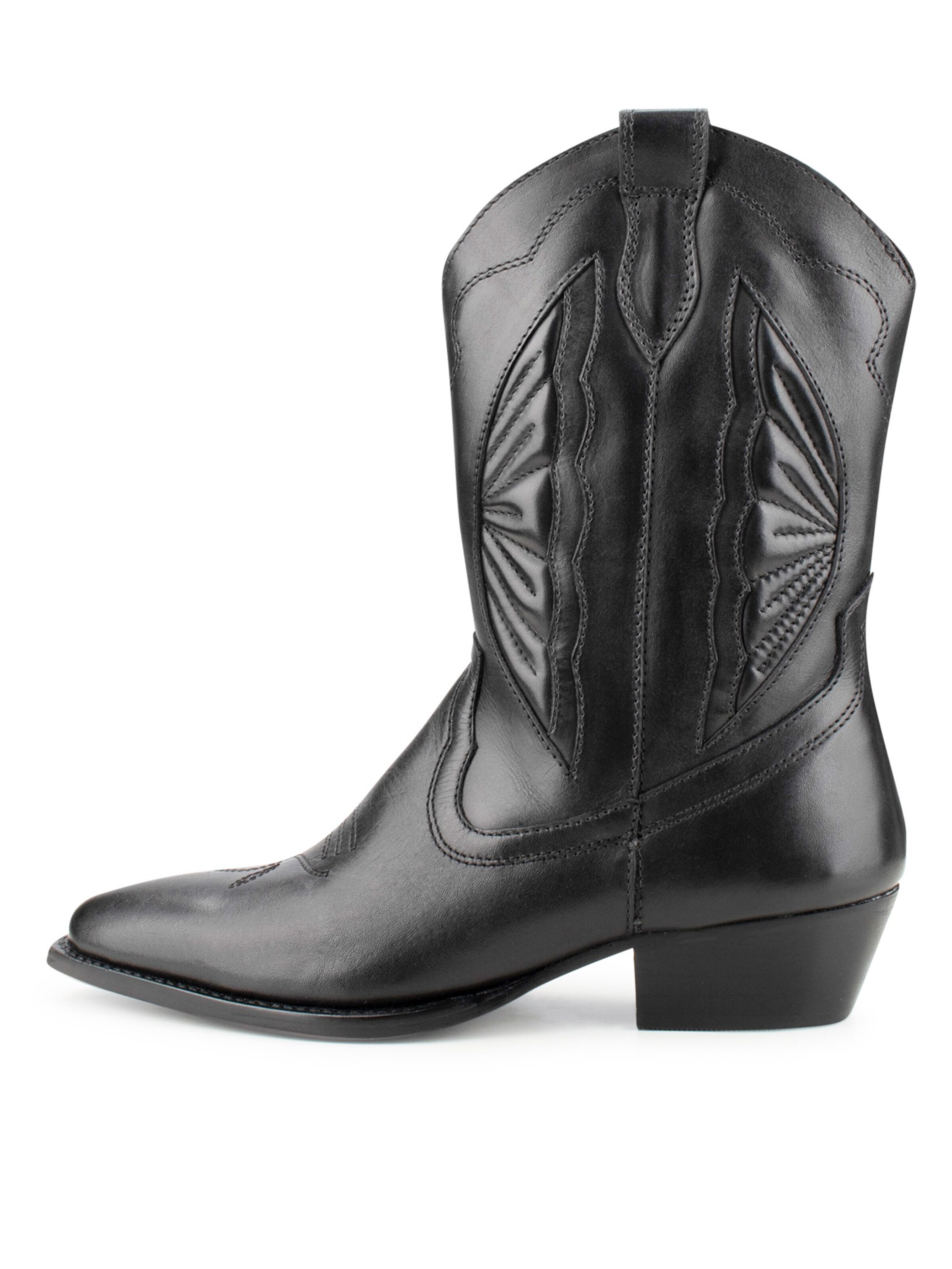 Bottes de cowboy 'Moco' Poelman en noir : devant