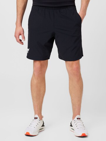 UNDER ARMOURregular Sportske hlače - crna boja: prednji dio