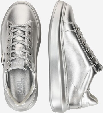 Sneaker low de la Karl Lagerfeld pe argintiu