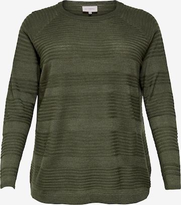 ONLY Carmakoma Pullover 'Airplain' i grøn: forside