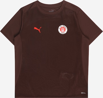 PUMA Λειτουργικό μπλουζάκι 'FC St. Pauli' σε καφέ: μπροστά