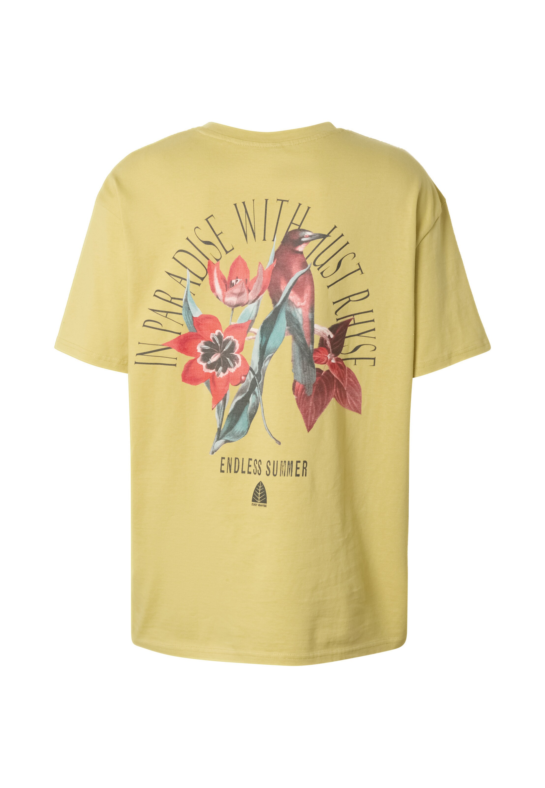T-Shirt 'Paradise Bird ' Just Rhyse en jaune