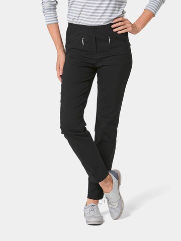 Coupe slim Pantalon Goldner en noir : devant