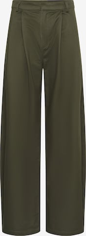 My Essential Wardrobe - Loosefit Calças com pregas 'Gisva' em verde: frente