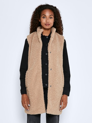 Gilet 'Gabi' Noisy may en beige : devant