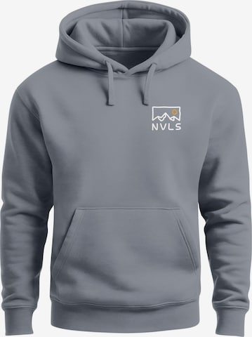 Neverless Sweatshirt 'Mountain Badge' in Grau: Vorderseite