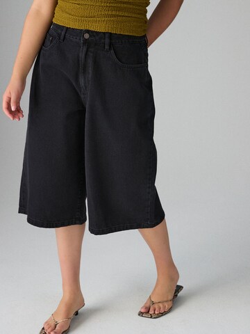 Next Wide leg Jeans in Zwart: voorkant