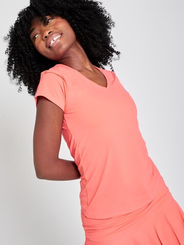 SPORTKIND Functioneel shirt 'V-Neck' in Oranje