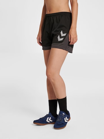 Regular Pantalon de sport 'Lead' Hummel en noir : devant