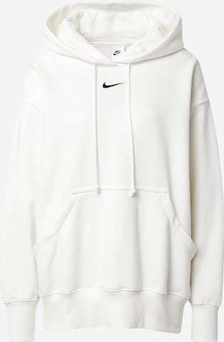 Nike Sportswear Μπλούζα φούτερ 'Phoenix Fleece' σε λευκό: μπροστά