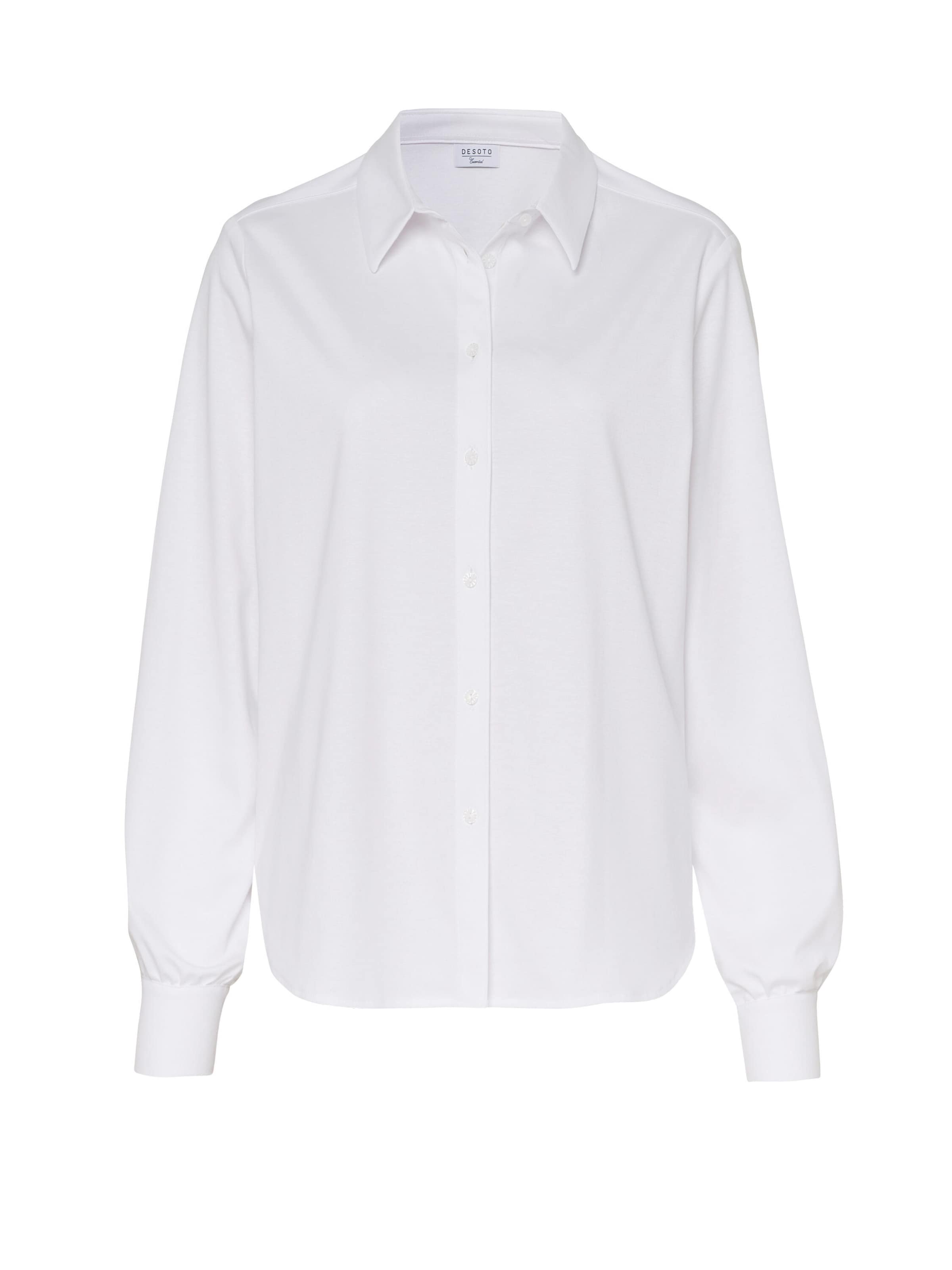 DESOTO Elegante Bluse, bügelfrei in Weiß: Vorderseite