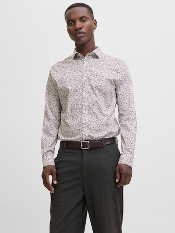 Coupe regular Chemise 'JPRBL A Black Pool' JACK & JONES en blanc : devant
