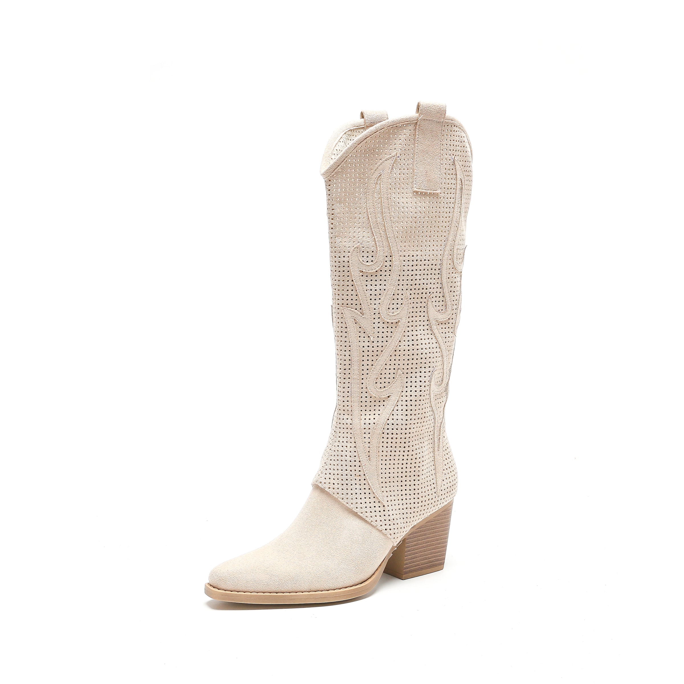 Salinyang Cowboy boot in Beige: front