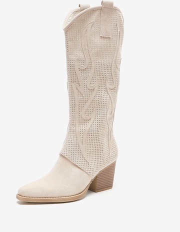Salinyang Cowboy boot in Beige: front