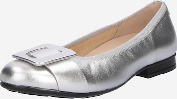 Ballerines GABOR en argent : devant