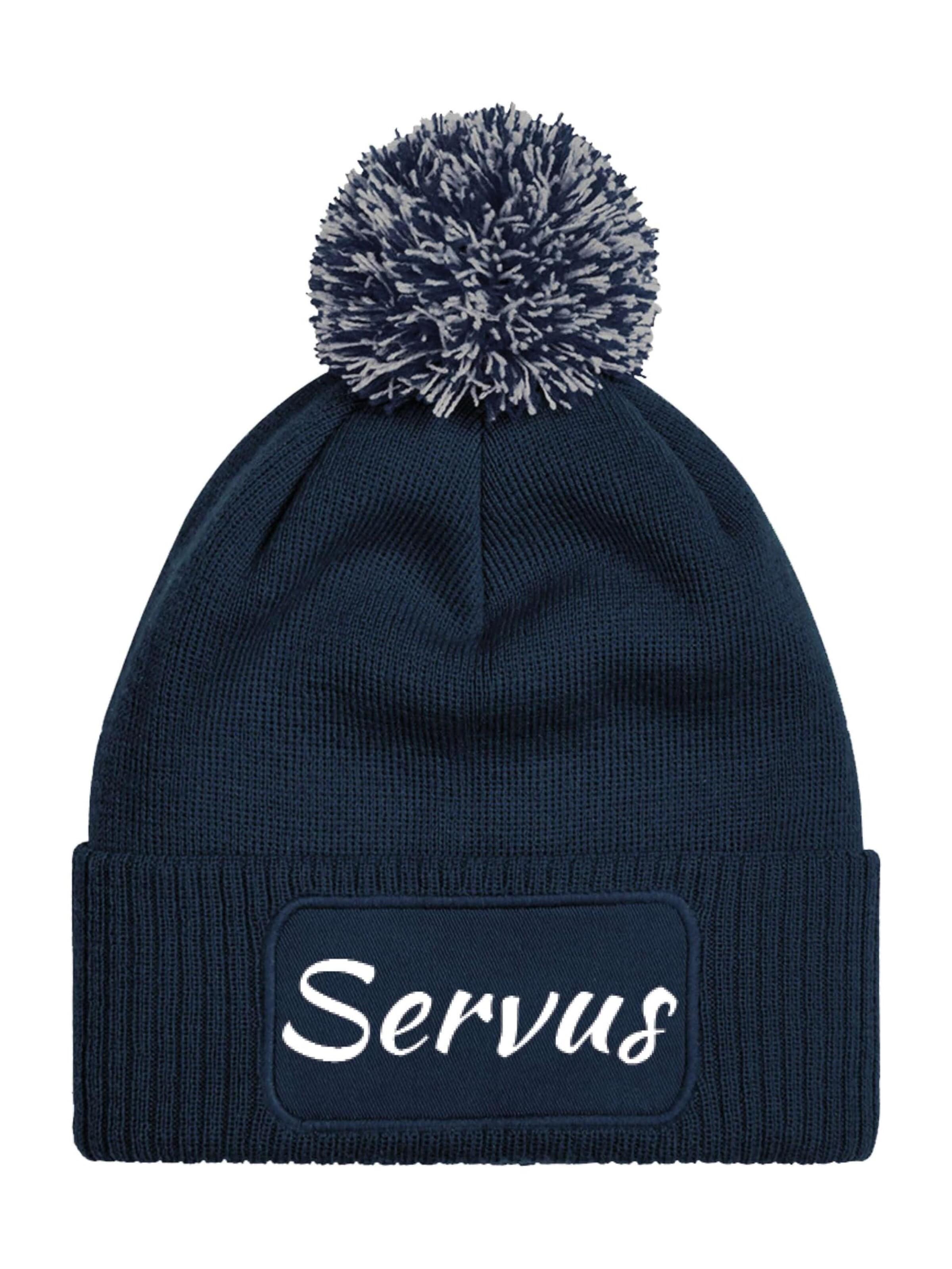 Youth Designz Mütze 'Servus'‌‌‌‌‌ in Blau: Vorderseite