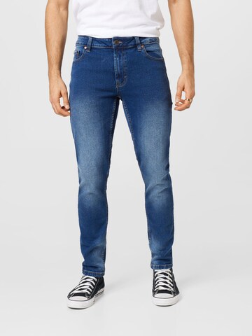 Denim Project Slimfit Jeans 'Mr. Red' in Blauw: voorkant