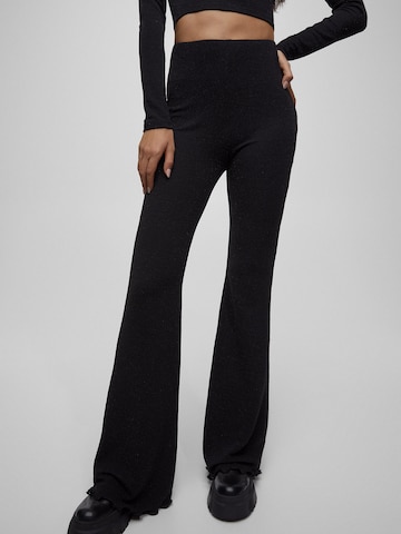 Pull&Bear Flared Pants in Black