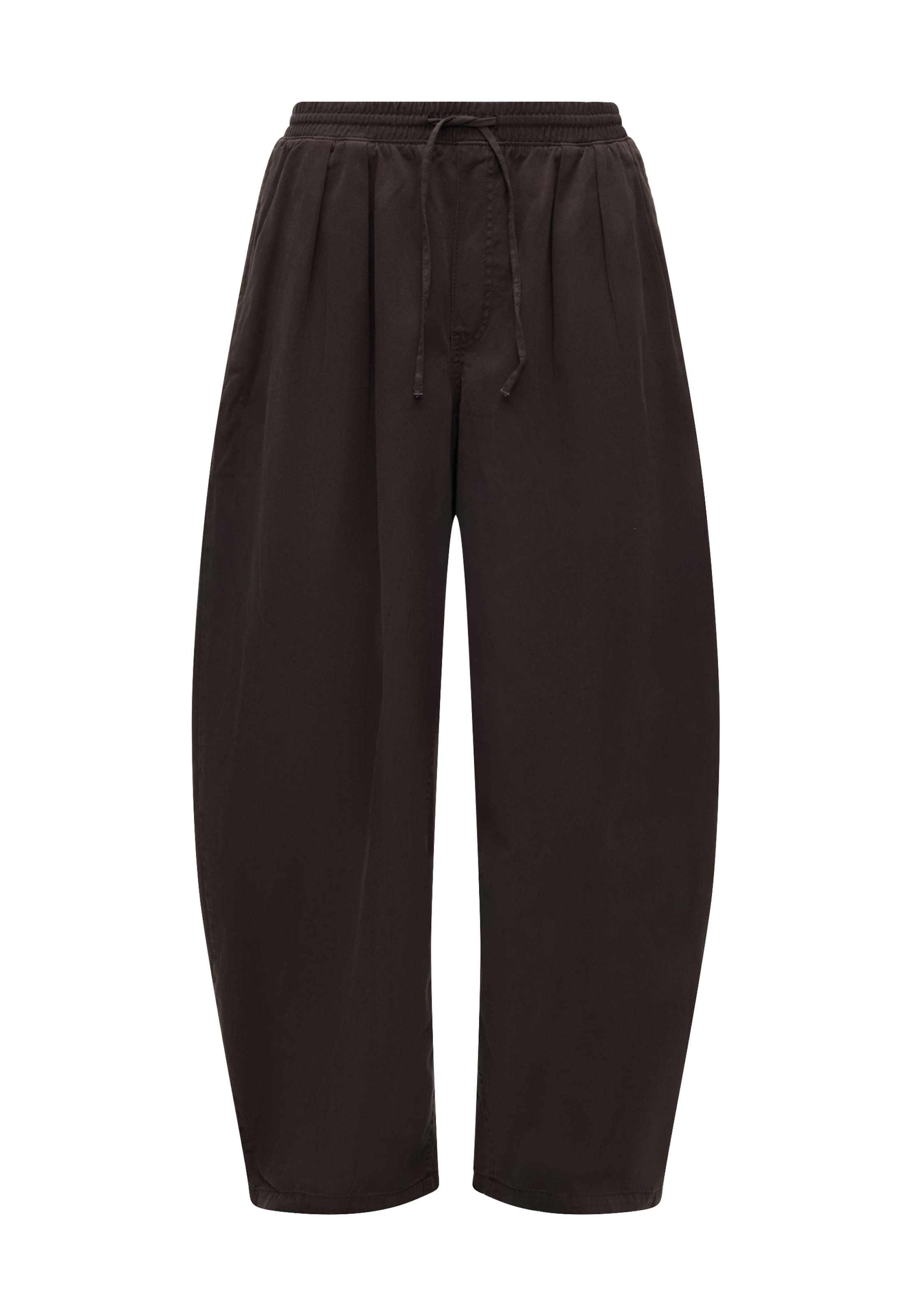 WEEKDAY Barrel Pants 'Dante Cocoon' in Brown: front