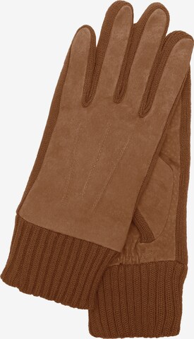 KESSLER Full Finger Gloves 'Liv' in Brown: front