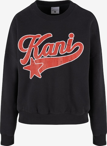 Karl KaniSweater majica 'Star' - crna boja: prednji dio