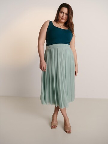 Guido Maria Kretschmer Curvy Skirt 'Astrid' in Green