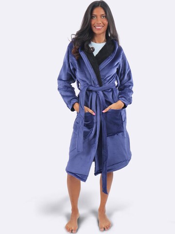 COZEE Nattlinne 'Navy Blue Robe' i blå: framsida