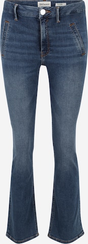 River Island Petite Flared Jeans in Blauw: voorkant