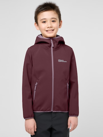 JACK WOLFSKIN Ulkoilutakki 'FOURWINDS' värissä punainen: etupuoli