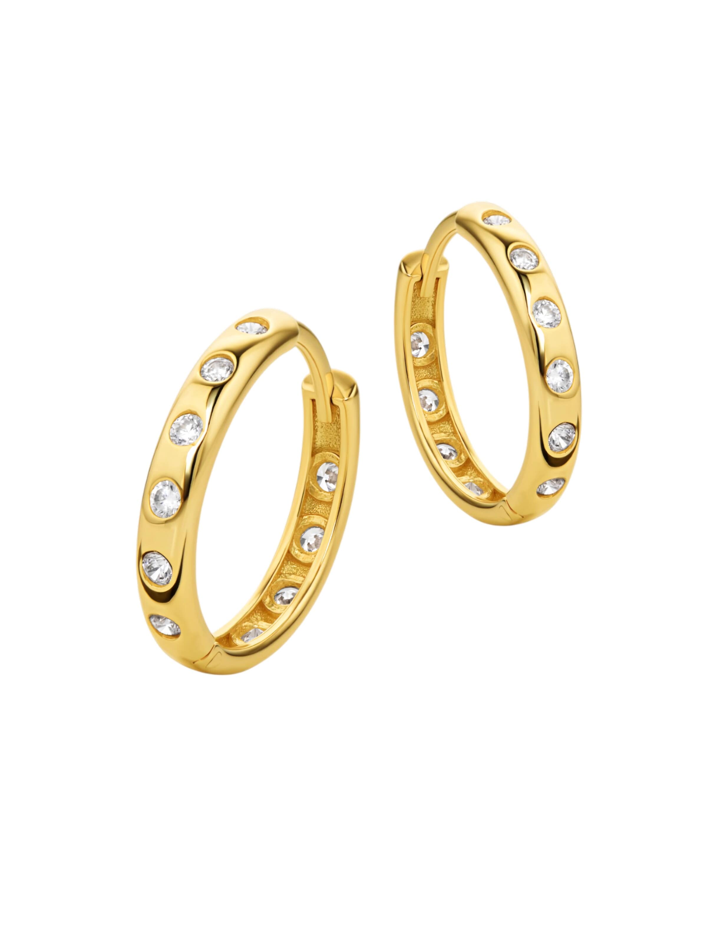 Vanlere - Pendientes 'Creolen aus 375 Gelbgold' en oro