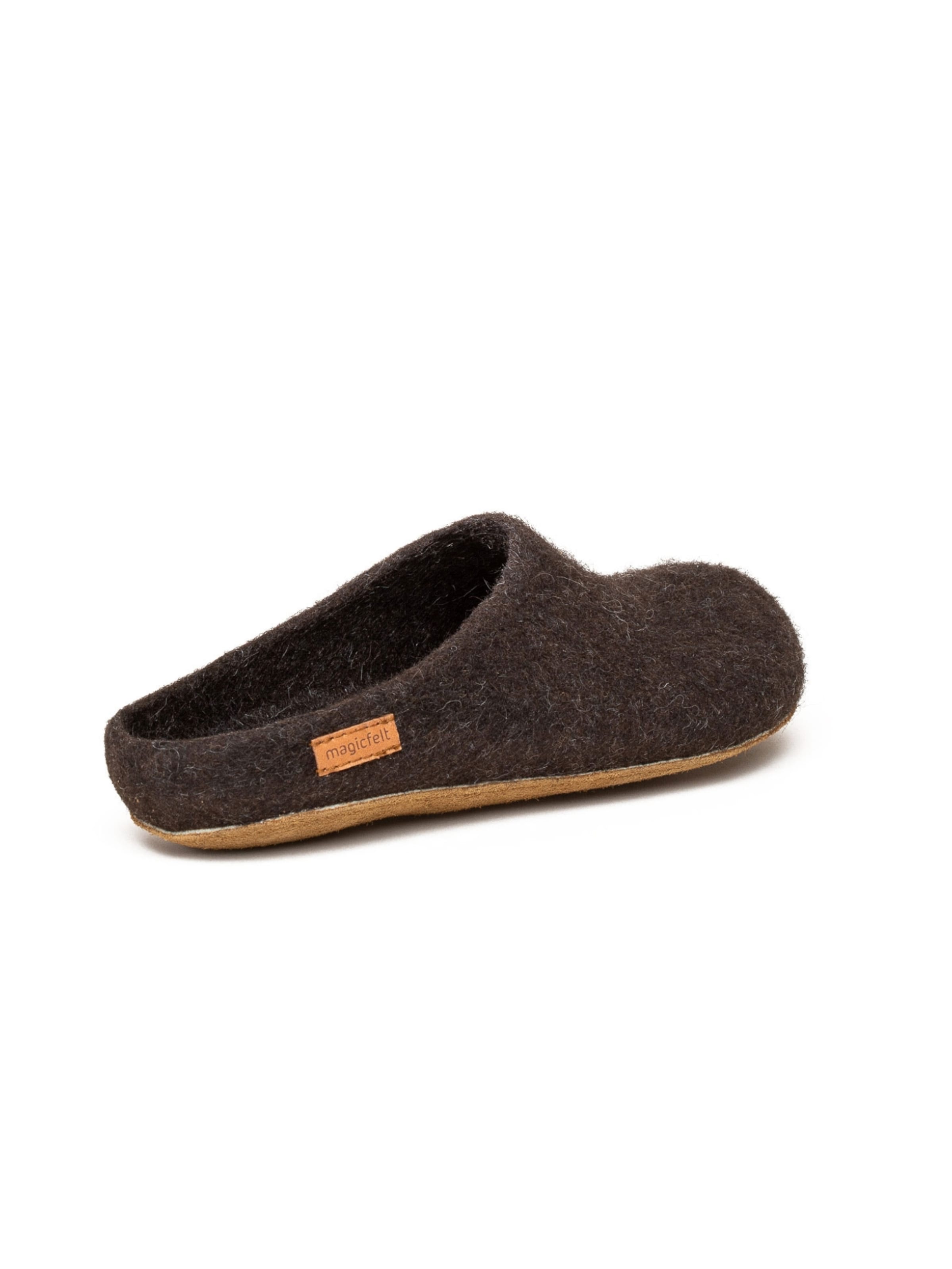 MagicFelt Slippers 'Filzpantoffel Magicfelt 713' in Brown