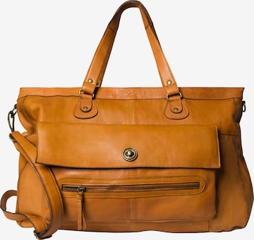 PIECES Travel Bag in Brown: front