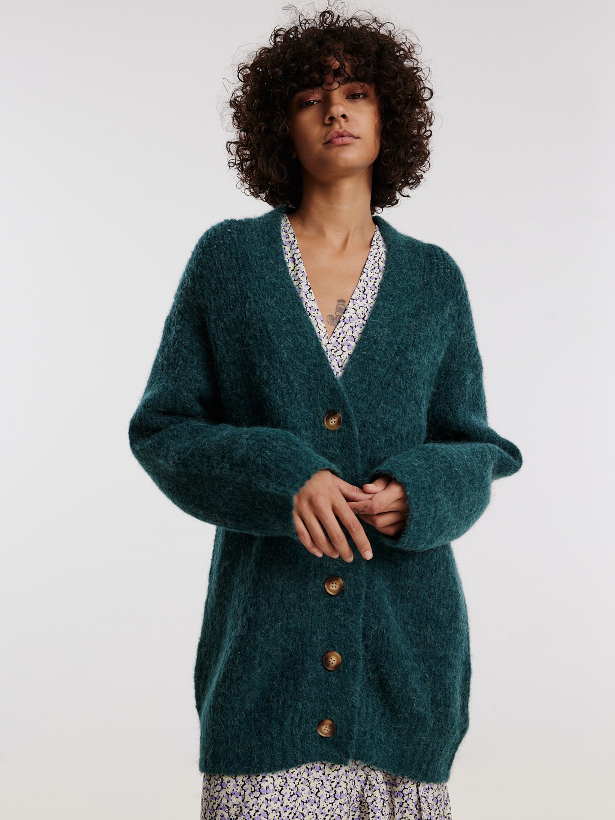 EDITED Produkter Cardigan mørkegrøn